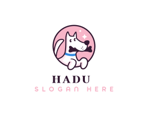 Vet - Cute Puppy Food logo design