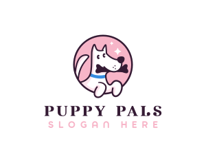 Cute Puppy Food logo design