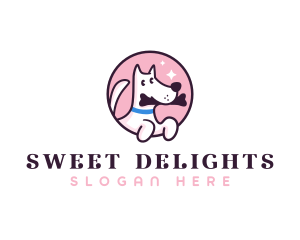 Treats - Cute Puppy Food logo design