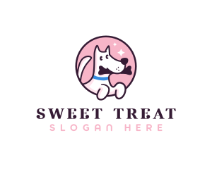 Cute Puppy Food logo design