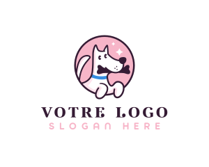 Fur - Cute Puppy Food logo design