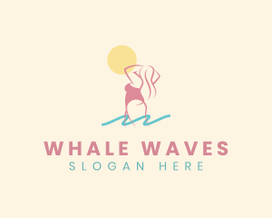 Bikini Woman Beach logo design