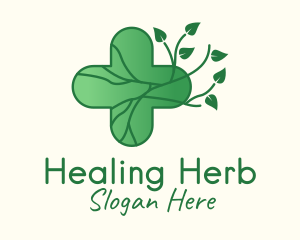 Herbal Medicinal Cross  logo design