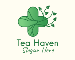 Herbal Medicinal Cross  logo design