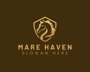 Mare - Horse Stallion Shield logo design