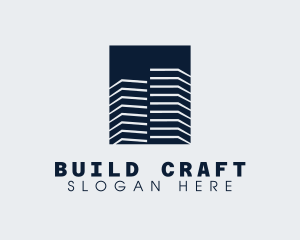 Blue Real Estate Building logo design