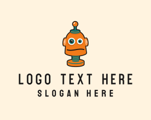 Stream - Tech Robot Character logo design