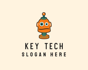 Tech Robot Character logo design