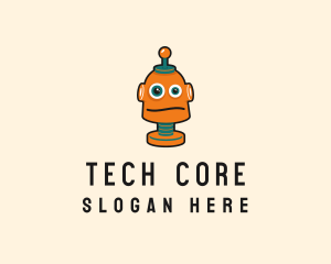 Tech Robot Character logo design