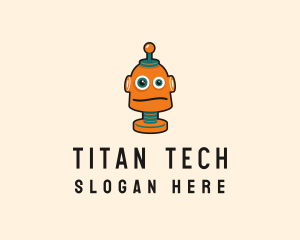 Tech Robot Character logo design