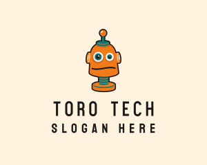 Tech Robot Character logo design