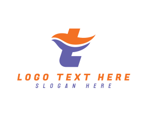 Swoosh - Resort Wave Letter T logo design
