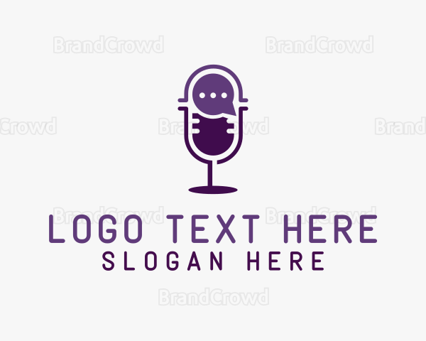 Podcast Mic Chat Logo