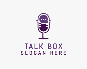 Chat Box - Podcast Mic Chat logo design