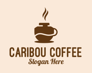 Brown Hot Coffee  logo design