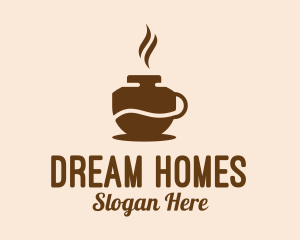 Coffee Cup - Brown Hot Coffee logo design