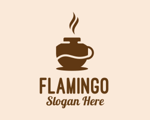 Brown Hot Coffee  logo design