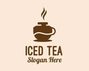 Brown Hot Coffee  logo design