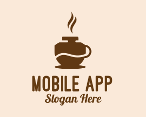 Mug - Brown Hot Coffee logo design