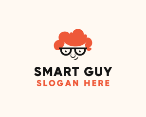 Guy - Smart Geek Guy logo design