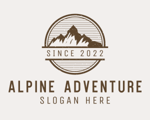 Alpine - Mountain Alpine Trekking logo design