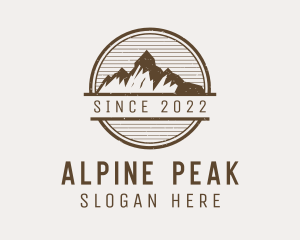 Alpine - Mountain Alpine Trekking logo design