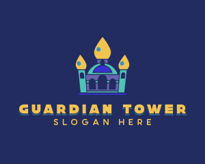 Castle Inflatable Tower logo design