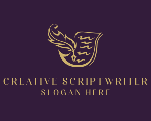 Document Quill Pen logo design