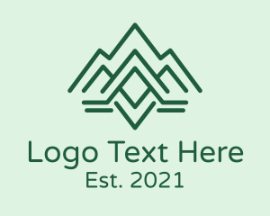 Mountain Range - Mountain Range Letter A logo design