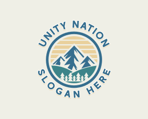 Travel Hiking Mountain logo design