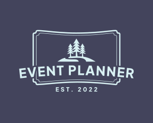 Camping - Retro Pine Tree Camping logo design
