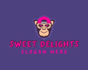 Online Game - Street Monkey Punk logo design