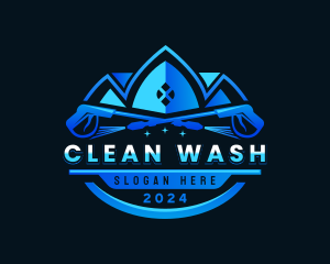 Pressure Washer Cleaning logo design