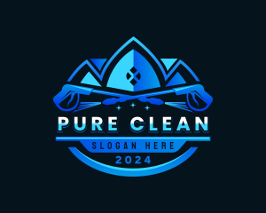 Pressure Washer Cleaning logo design