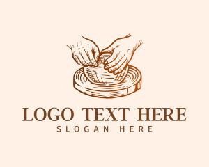 Hand Drawn - Hand Pot Handicraft logo design
