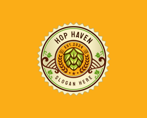 Hop Distillery Brewery logo design