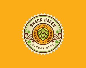 Hop Distillery Brewery logo design