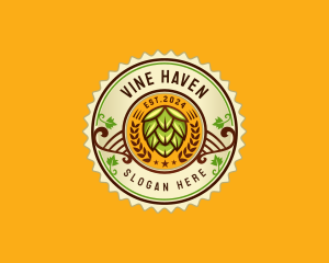 Hop Distillery Brewery logo design