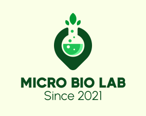 Laboratory Location Pin  logo design