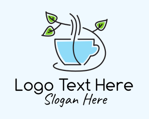 Tea Kettle - Minimalist Herbal Tea logo design
