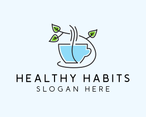 Minimalist Herbal Tea  logo design