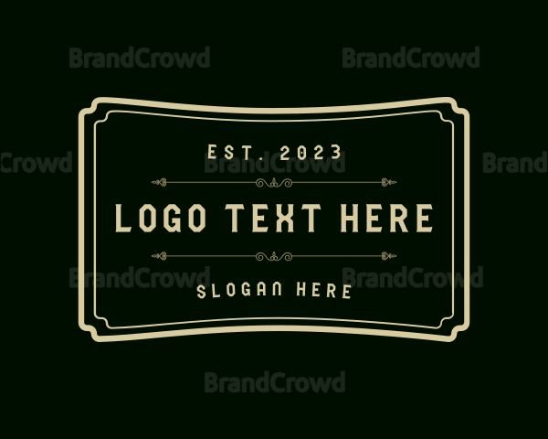 Elegant Plaque Ticket Logo