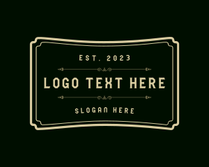 Souvenir Store - Elegant Plaque Ticket logo design