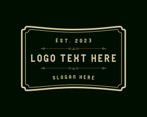 General - Elegant Plaque Ticket logo design