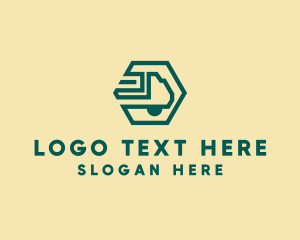 Logistic Services - Modern Cargo Transport Truck logo design