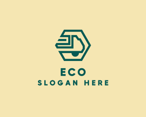 Modern Cargo Transport Truck Logo