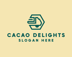 Modern Cargo Transport Truck logo design