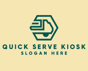 Modern Cargo Transport Truck logo design