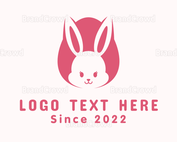 Cute Easter Bunny Logo