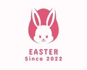 Cute Easter Bunny logo design